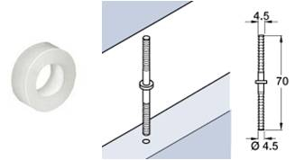 Saiba distantatoare pentru conector de front, 9x3mm. Set 20 bucati. [1]
