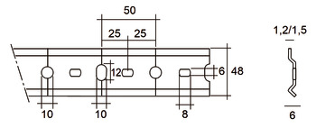 Sina pretaiata, zincata, 2m - HAFELE [2]