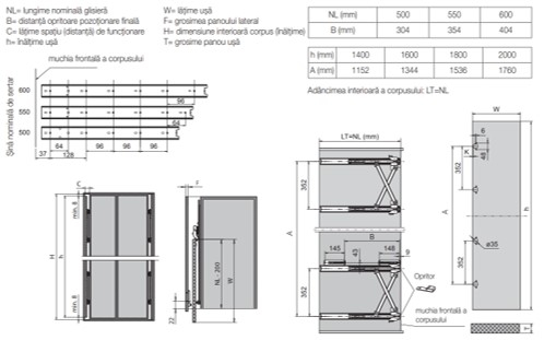 Sistem POCKET DOOR DTC, latime usa max 550mm [4]