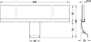 Spot LED 1097, superior 600x82mm, 12V, 8W, 4000K LN [3]
