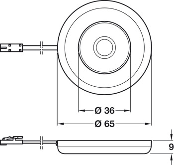 Spot LED 2027, D65mm, 12V, 2.6W, 5000K LR - LOOX HAFELE [4]