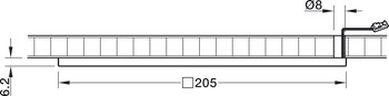 Spot LED 3025, 205X205mm , 24V, 5.8W, 4000K LN - LOOX HAFELE [3]