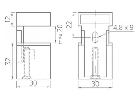 Suport polita finisaj inox, max 20mm [2]