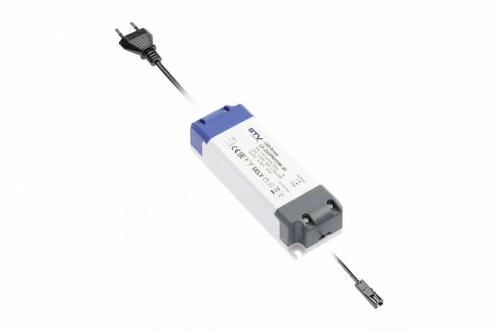 Transformator 12V, 33W, IP20, easy clik, cu cablu si mufa mini AMP - GTV [1]