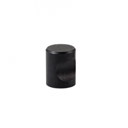 Manere Negre si Albe - Buton cilindric 6044, finisaj Negru mat.