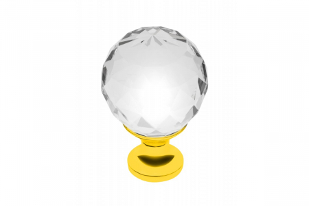 Manere Aurii - Buton Cristal, D30mm, finisaj Auriu lucios.