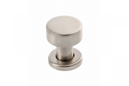 Manere Crom, Satinate si Inox - Buton RING, D26mm, H31mm, finisaj Inox.