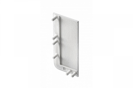 Profile tip GOLA, accesorii - Capac inchis dreapta, profil VELLO "J", alb.