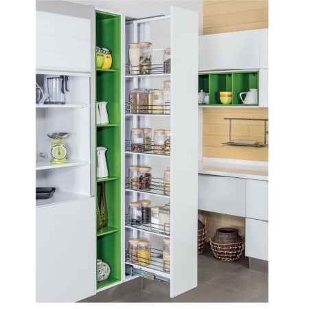 Coșuri Jolly, Coloane, Sisteme de depozitare - Coloana corp 300mm alb - crom Premium HAFELE