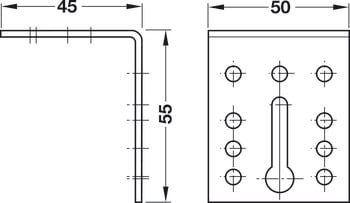 Coltar de prindere STRONG, nichelat, 55x45x50mm [1]