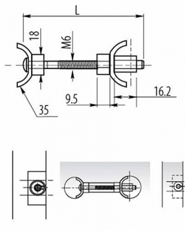 Conector cuplare blaturi, L150mm [1]