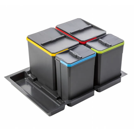 Coșuri de gunoi. Cosuri colectare selectiva - PB-AS-700-2X15L-2X7L