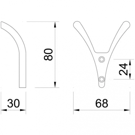 Cuier E1021, finisaj Negru mat. [1]