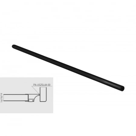 Profile tip GOLA, accesorii - Garnitura neagra profil VELLO orizontal corp suspendat, 10m