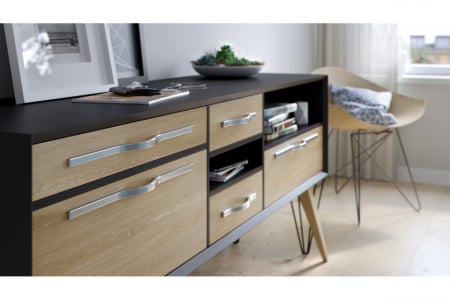 Maner DOPPIO, finisaj Crom + Aluminiu. [2]