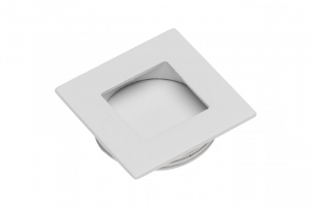 Manere Negre si Albe - Maner ingropat 40x40mm, finisaj Alb, gaura de montaj D35mm.