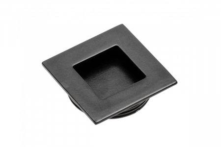 Manere Negre si Albe - Maner ingropat 40x40mm, finisaj Negru, gaura de montaj D35mm.