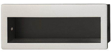 Manere Crom, Satinate si Inox - Maner ingropat RO, finisaj Nichel + Negru, 81x37mm.