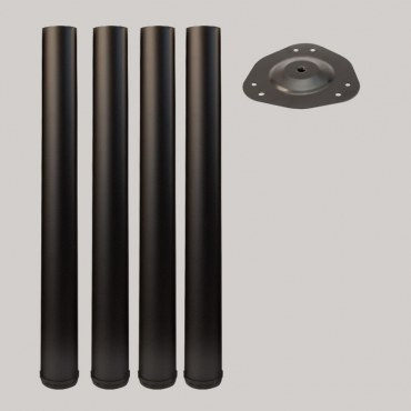 Picioare pentru masa - Picior masa Eko D60mm H710mm, negru mat