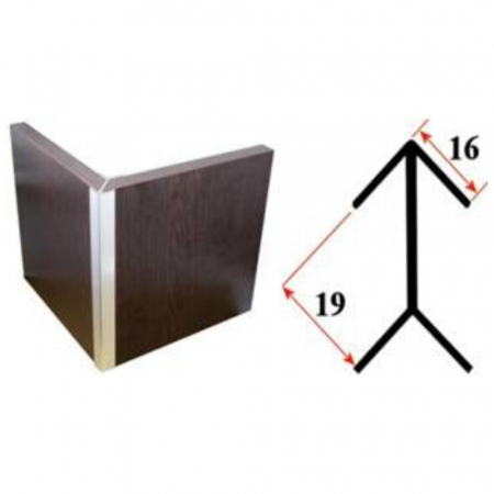 Profile maner, profile diverse - Profil aluminiu 4305, 3m, imbinare placi 18mm