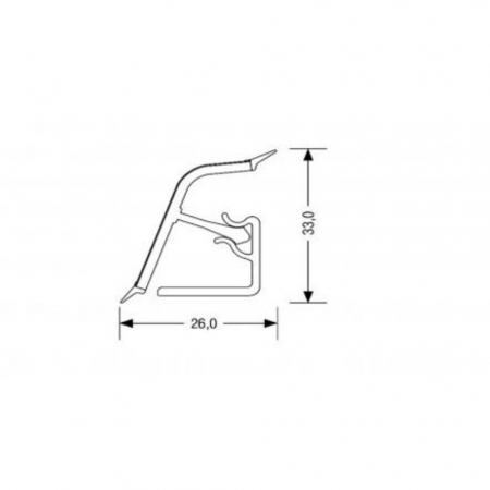 Profil antistrop 118 - REHAU, finisaj aluminiu, 4,1m [1]