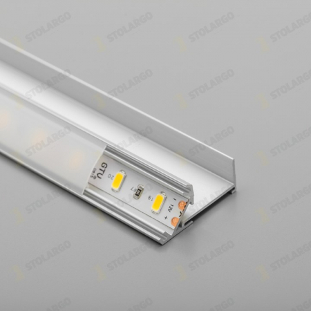 Profil GLAX simplu, cu canal abs, pentru banda led, 3m, aluminiu [1]