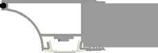 Profil orizontal, corp suspendat VELLO, aluminiu, 3m [1]