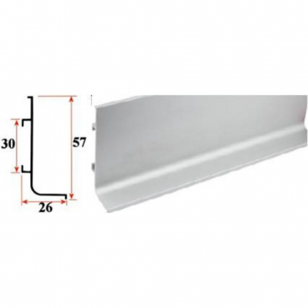Profile tip GOLA, accesorii - Profil tip GOLA "J", negru mat, 4m