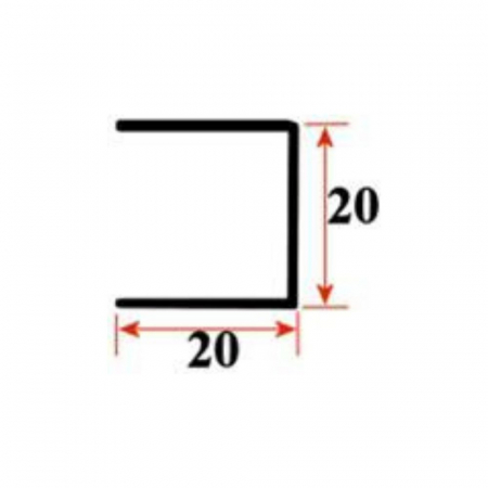 Profile maner, profile diverse - Profil tip "U", finisaj inox, 2,5m,