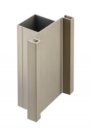 Profile tip GOLA, accesorii - Profil vertical dublu VELLO, finisaj inox periat, 3m