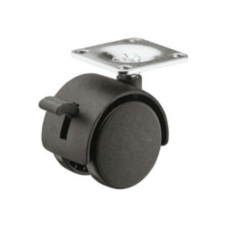 Rotile pentru mobilier - Rotila neagra D40mm, cu frana