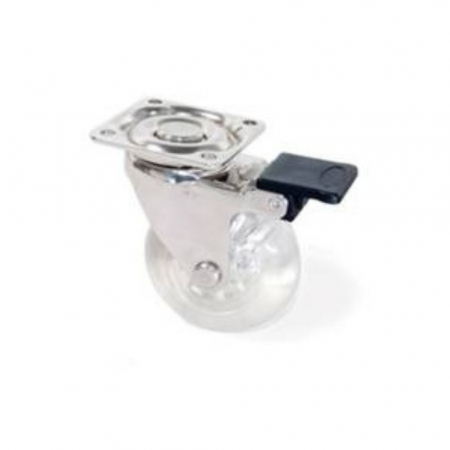 Rotile pentru mobilier - Rotila silicon D50mm, cu frana, 35kg
