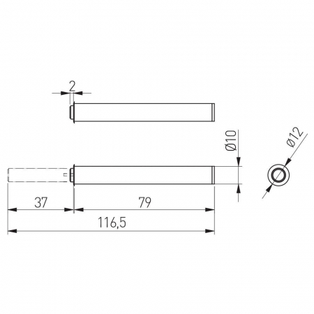 Tip On magnetic, lung D10mm alb [1]