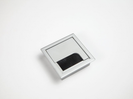 Accesorii birotică - Trecere cablu, din aluminiu, 80x80x25mm - ALUMINIU