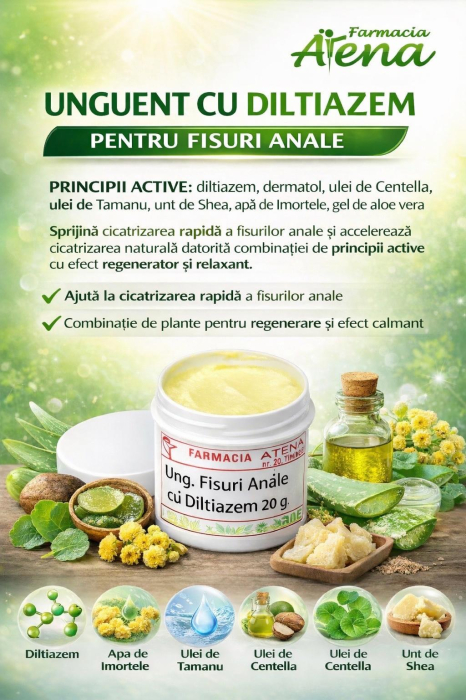 Unguent cu Diltiazem pentru Fisuri Anale, 20 g , Farmacia Atena [2]