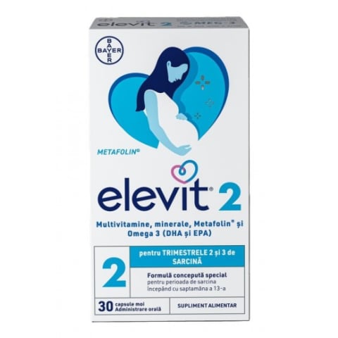 Vitamine / Suplimente - Elevit 2, 30 capsule moi, Bayer