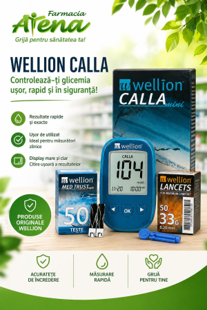 Glucometru Wellion Calla mini + 50 Teste + 50 Ace , Med Trust [1]
