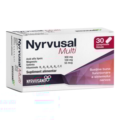 Sistemul nervos - Nyrvusal Multi, 30 comprimate, Nyrvusano