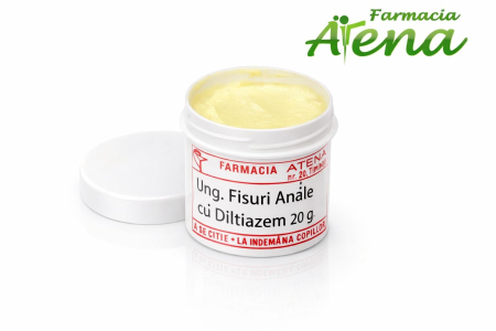 Preparate in farmacie - Unguent cu Diltiazem pentru Fisuri Anale, 20 g , Farmacia Atena