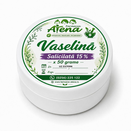 Preparate in farmacie - Vaselină Salicilată 15% – Preparat Farmaceutic pentru Uz Extern, 50g , Farmacia Atena