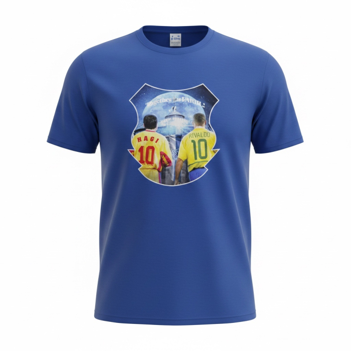 Tricou Albastru Personalizat FC Farul Constanța – Ediția Legende Hagi și Rivaldo [2]