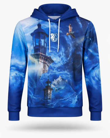 Promotie - Hanorac Albastru cu Design Far Marin