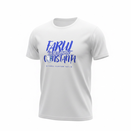 Copii - Tricou Alb FC Farul Constanța – Colecția „Farul înseamnă Constanța”