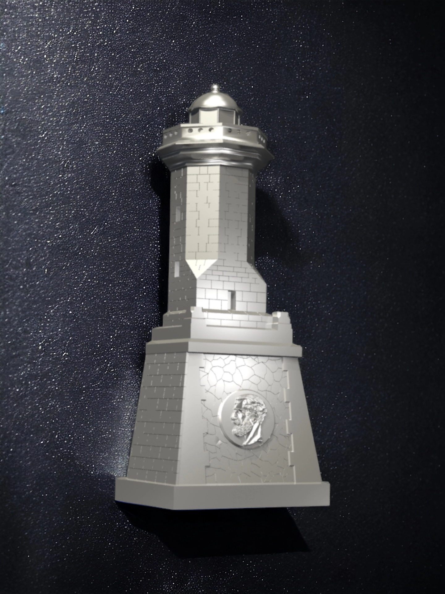 Magnet decorativ 3d reconstituit Farul Regelui Carol I din Portul Constanța. Culoare cupru, bronz auriu sau silver. [3]