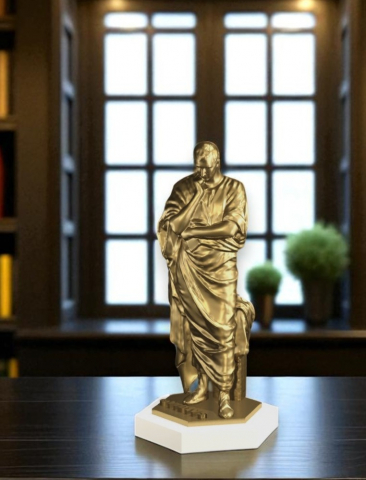 Toate Produsele - Statuetă Ovidius, culoare bronz, amplasată pe suport din marmură