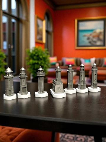 Toate Produsele - Set FARURI DOBROGENE, culoare gri silver, pe plachete din marmură de Carrara.