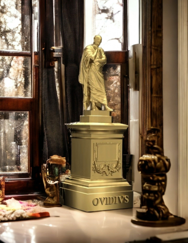 Toate Produsele - Statuia lui Ovidius, 290mm, culoare bronz auriu