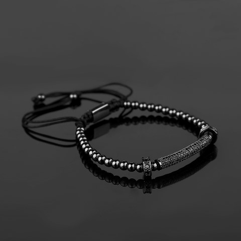 All Black Cubic Zirconia Men Bracelet [2]