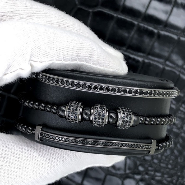 All Black Set 3 Brooks Bracelets [3]