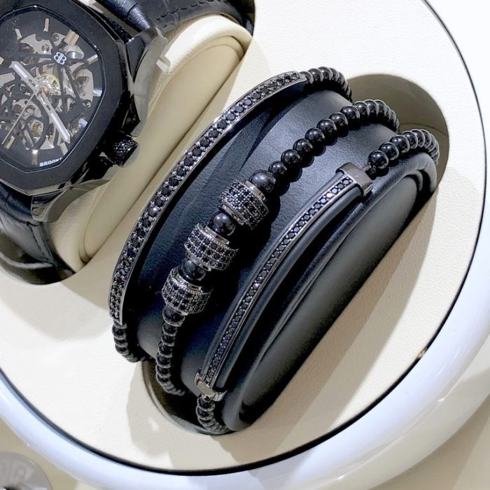 All Black Set 3 Brooks Bracelets [4]